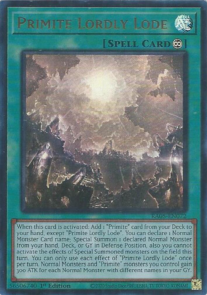Primite Lordly Lode (Ultra Rare) [RA05-EN072] Ultra Rare | Total Play