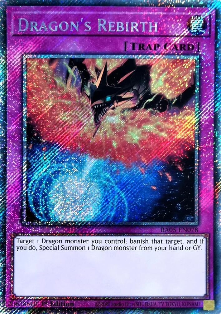Dragon's Rebirth (Platinum Secret Rare) [RA05-EN078] Platinum Secret Rare | Total Play