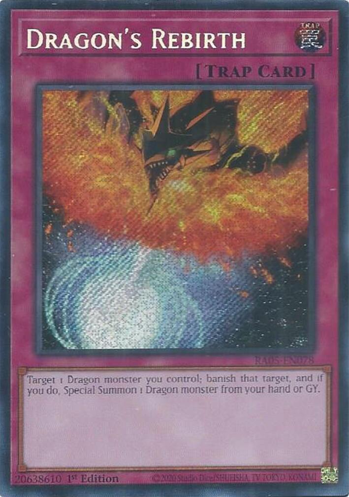 Dragon's Rebirth (Secret Rare) [RA05-EN078] Secret Rare | Total Play