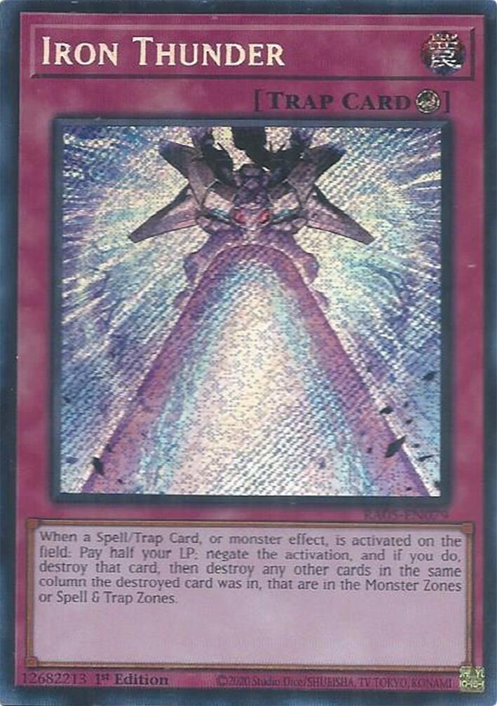 Iron Thunder (Secret Rare) [RA05-EN079] Secret Rare | Total Play