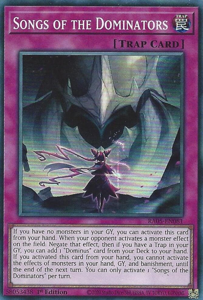 Songs of the Dominators [RA05-EN081] Super Rare | Total Play