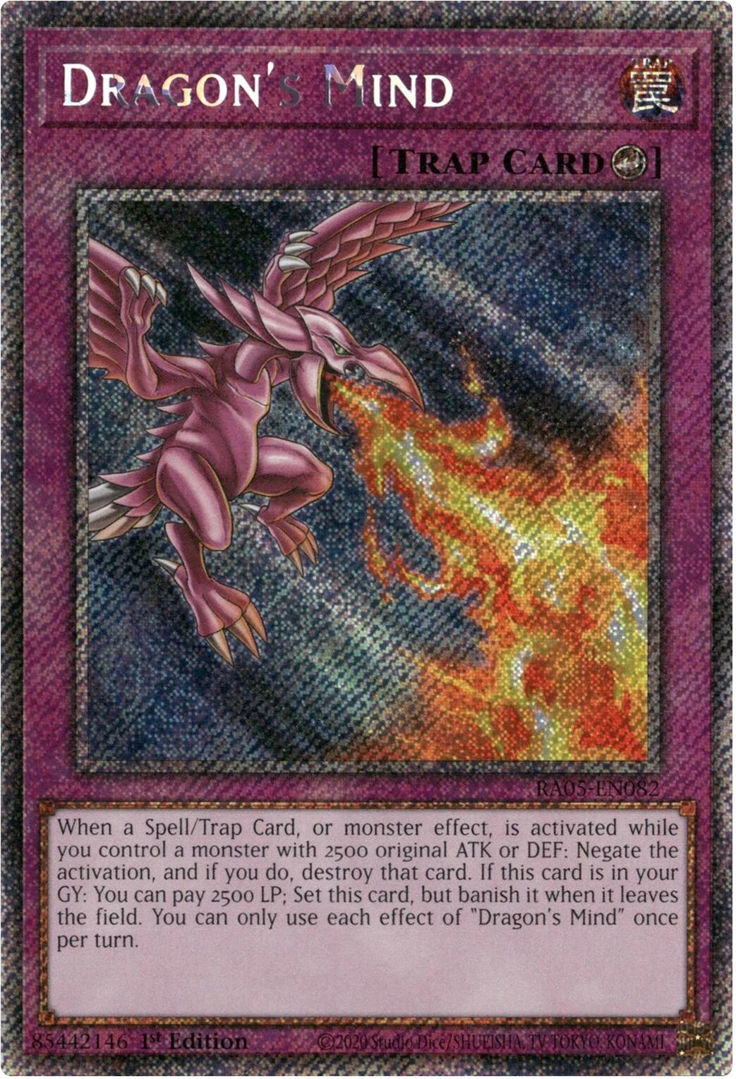 Dragon's Mind (Platinum Secret Rare) [RA05-EN082] Platinum Secret Rare | Total Play