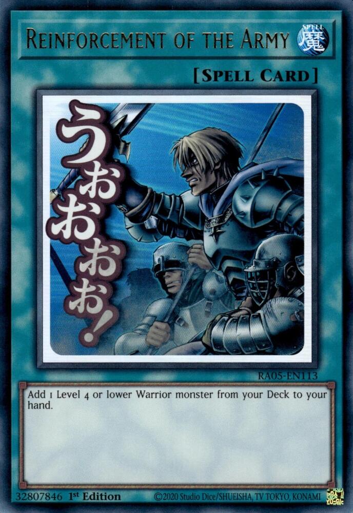 Reinforcement of the Army [RA05-EN113] Ultra Rare | Total Play