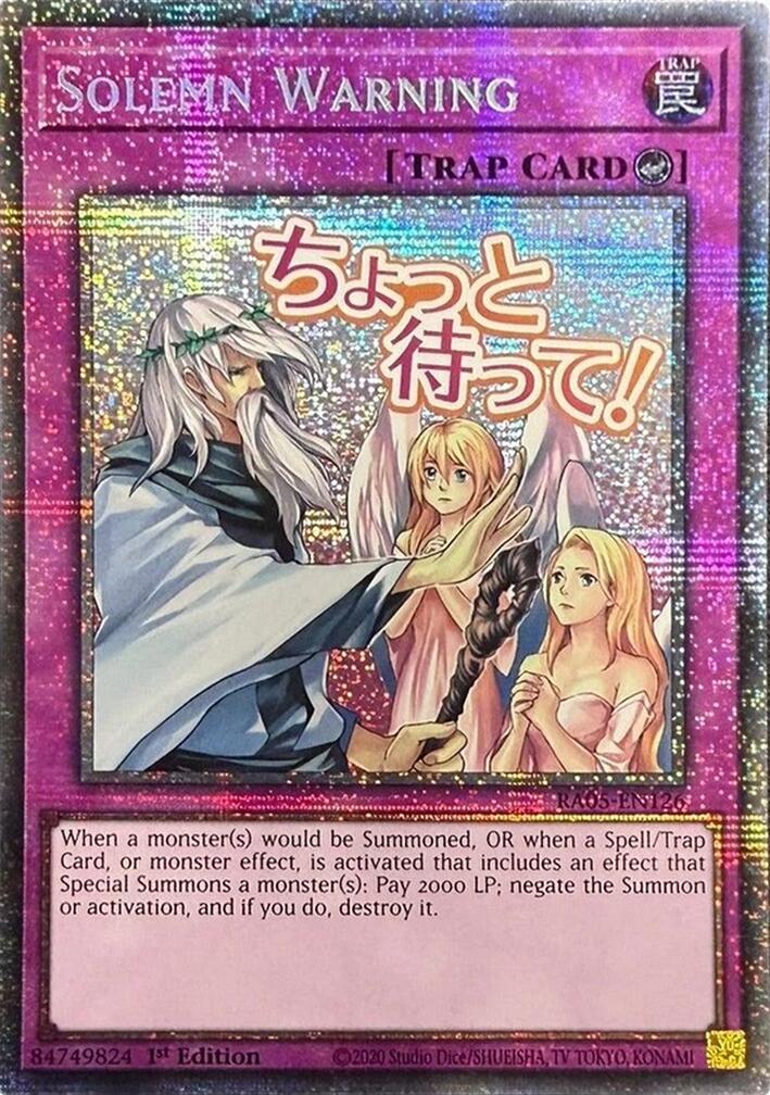Solemn Warning (Starlight Rare) [RA05-EN126] Starlight Rare | Total Play