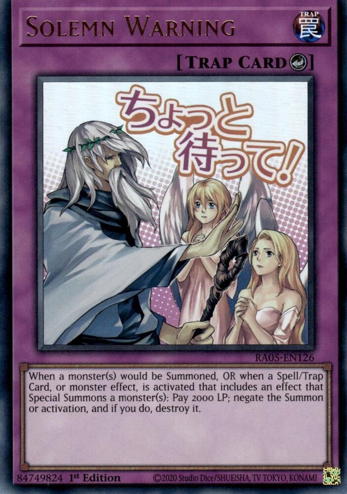 Solemn Warning [RA05-EN126] Ultra Rare | Total Play