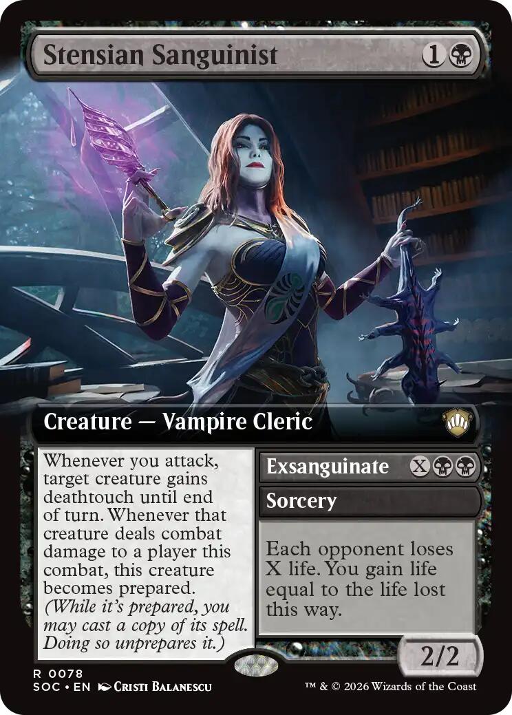 Stensian Sanguinist (Extended Art) [Secrets of Strixhaven Commander] | Total Play