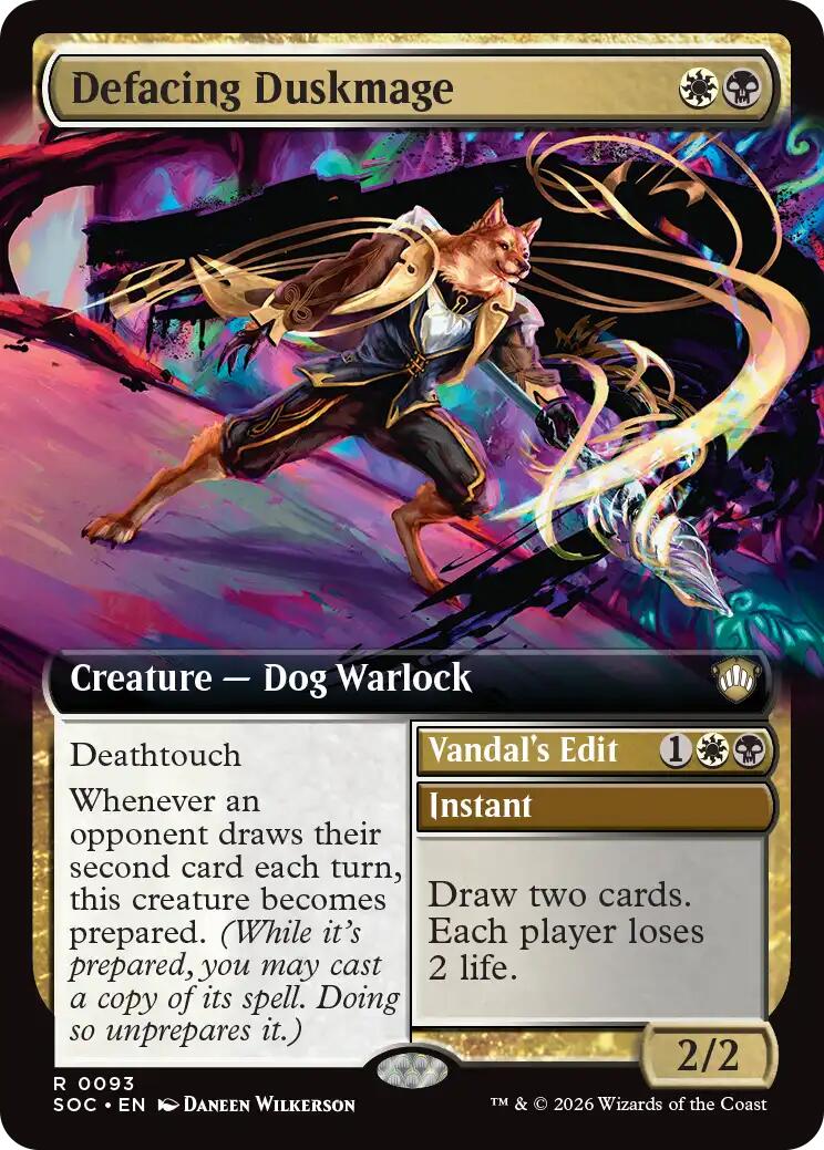 Defacing Duskmage (Extended Art) [Secrets of Strixhaven Commander] | Total Play