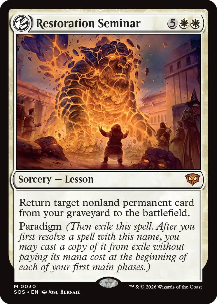 Restoration Seminar [Secrets of Strixhaven] | Total Play