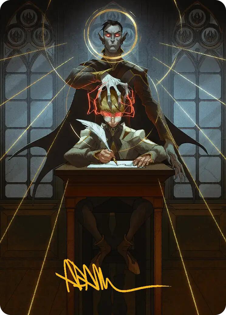 Vampiric Tutor Art Card (Gold-Stamped Signature) [Secrets of Strixhaven Art Series] | Total Play