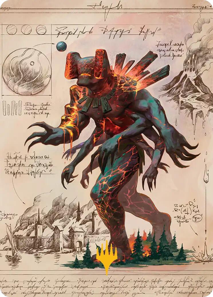 Magmablood Archaic Art Card (Gold-Stamped Planeswalker Symbol) [Secrets of Strixhaven Art Series] | Total Play