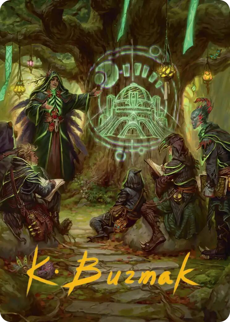 Sylvan Library Art Card (Gold-Stamped Signature) [Secrets of Strixhaven Art Series] | Total Play