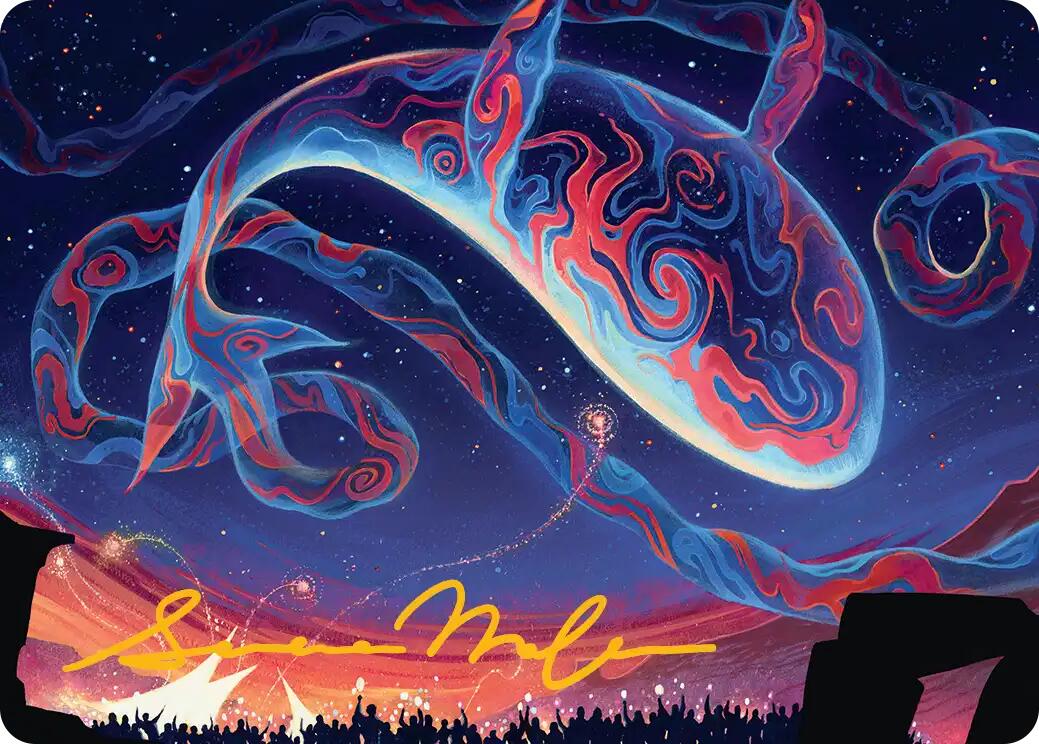 Spectacular Skywhale Art Card (Gold-Stamped Signature) [Secrets of Strixhaven Art Series] | Total Play