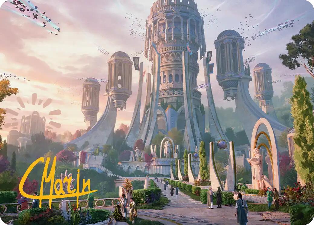 Command Tower Art Card (Gold-Stamped Signature) [Secrets of Strixhaven Art Series] | Total Play