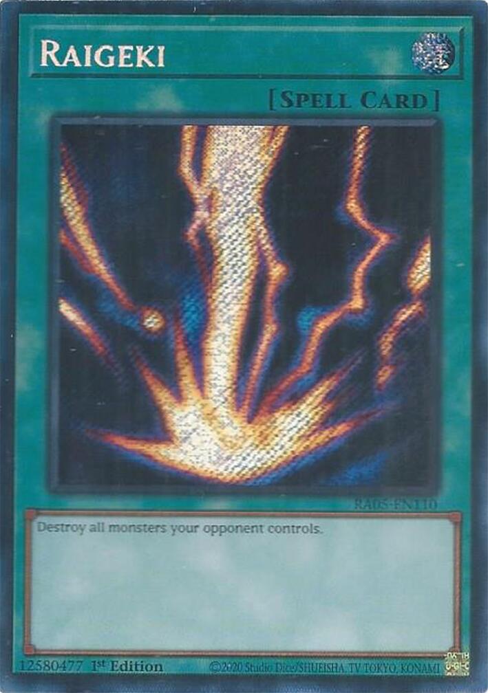Raigeki (Secret Rare) [RA05-EN110] Secret Rare | Total Play