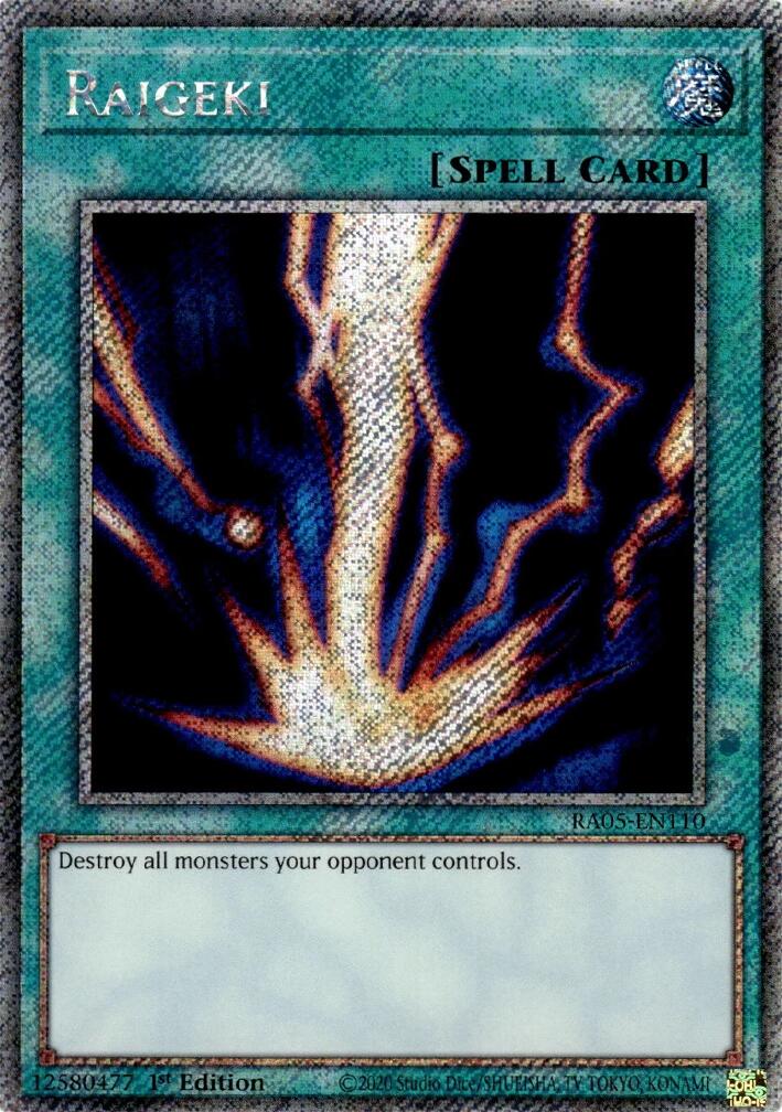 Raigeki (Platinum Secret Rare) [RA05-EN110] Platinum Secret Rare | Total Play
