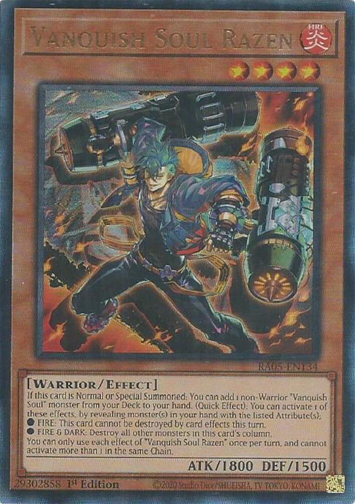 Vanquish Soul Razen (Ultimate Rare) [RA05-EN134] Ultimate Rare | Total Play