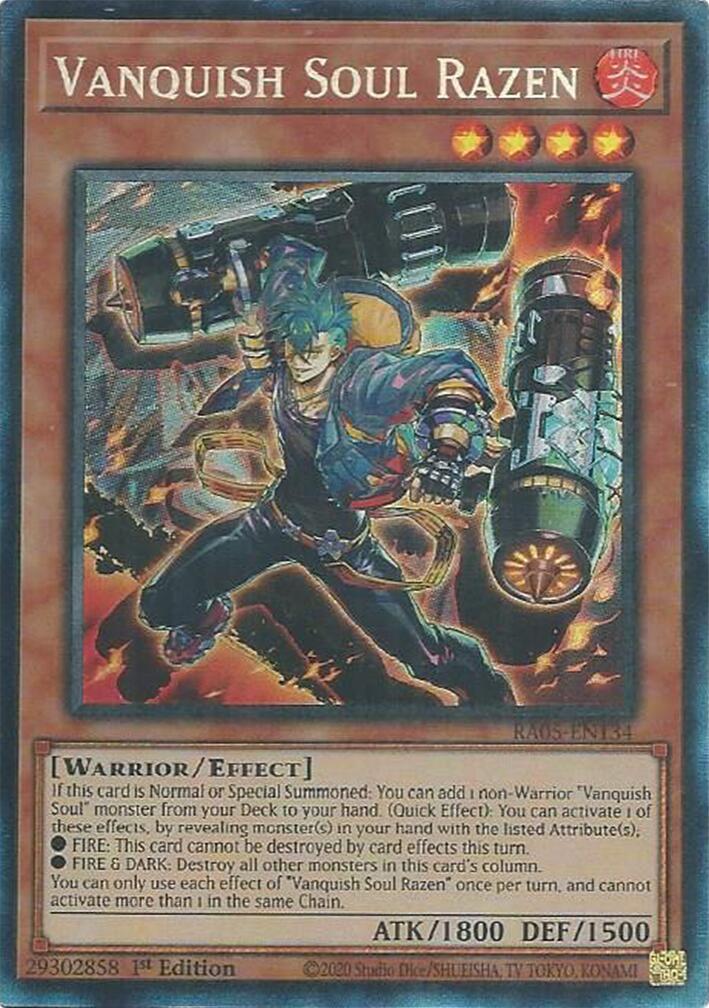 Vanquish Soul Razen (Collector's Rare) [RA05-EN134] Collector's Rare | Total Play