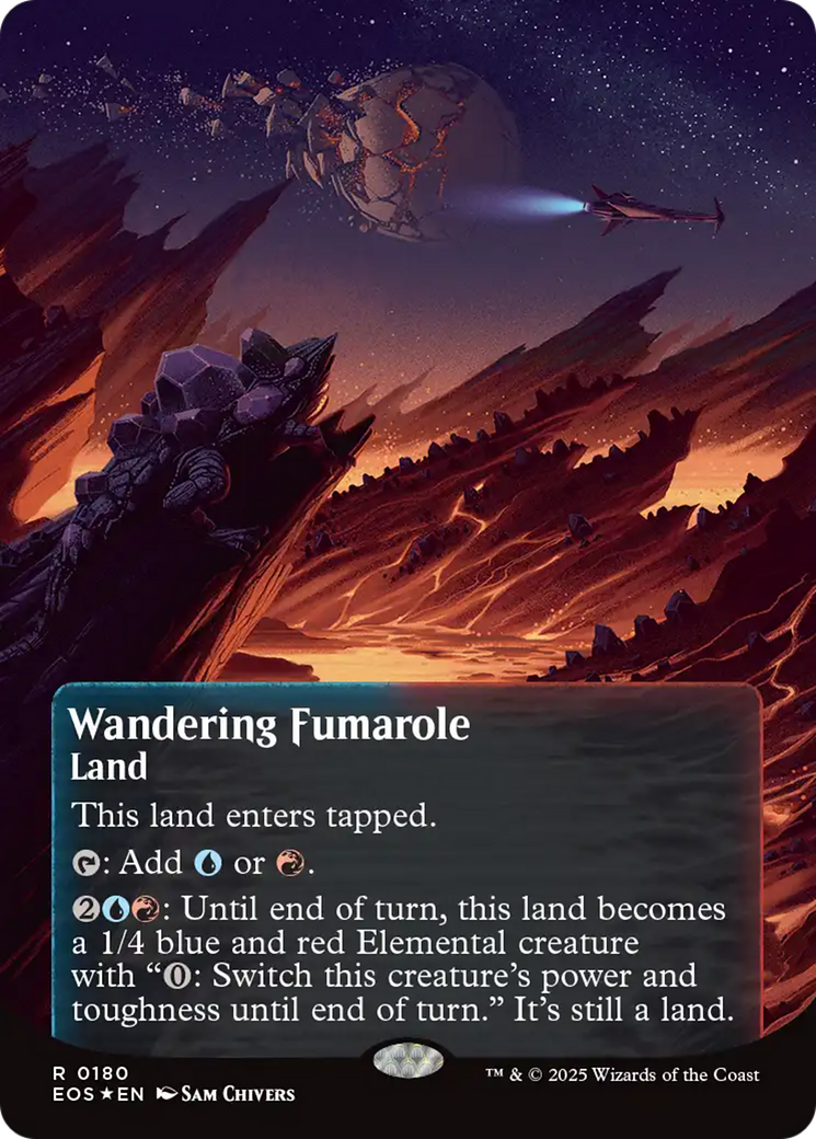 Wandering Fumarole (0180) (Borderless) (Galaxy Foil) [Edge of Eternities: Stellar Sights] | Total Play