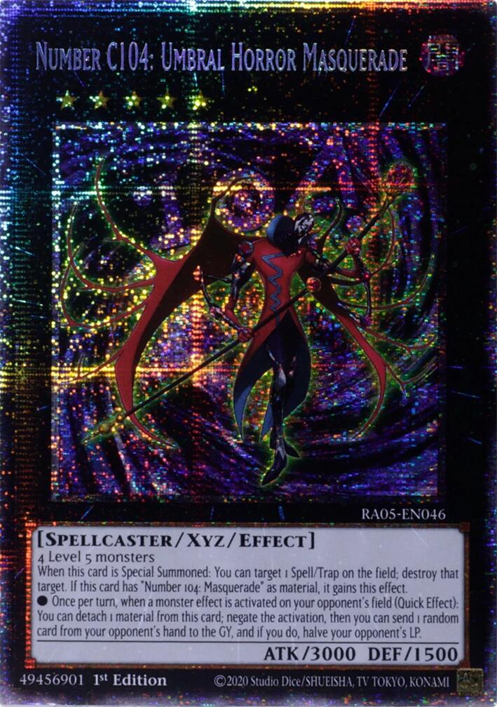 Number C104: Umbral Horror Masquerade (Starlight Rare) [RA05-EN046] Starlight Rare | Total Play