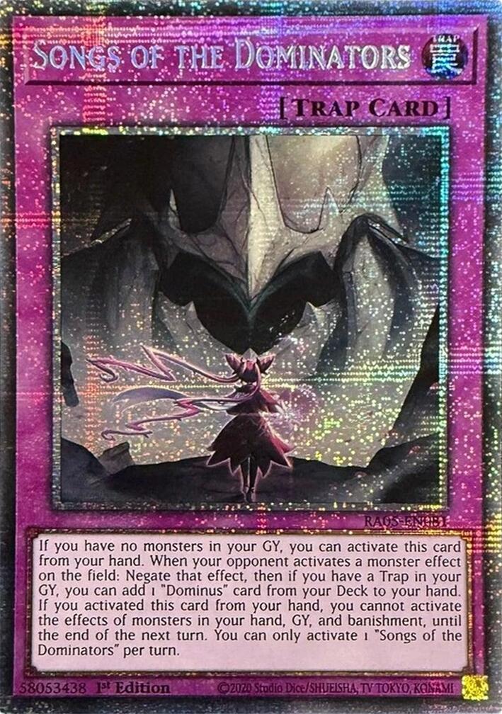 Songs of the Dominators (Starlight Rare) [RA05-EN081] Starlight Rare | Total Play