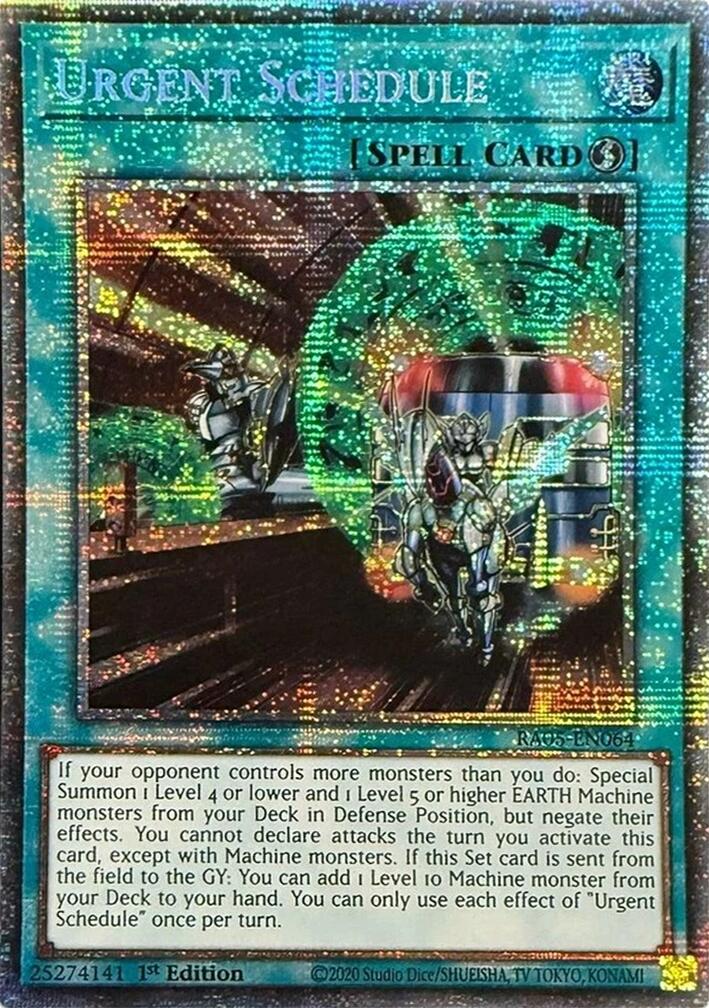 Urgent Schedule (Starlight Rare) [RA05-EN064] Starlight Rare | Total Play