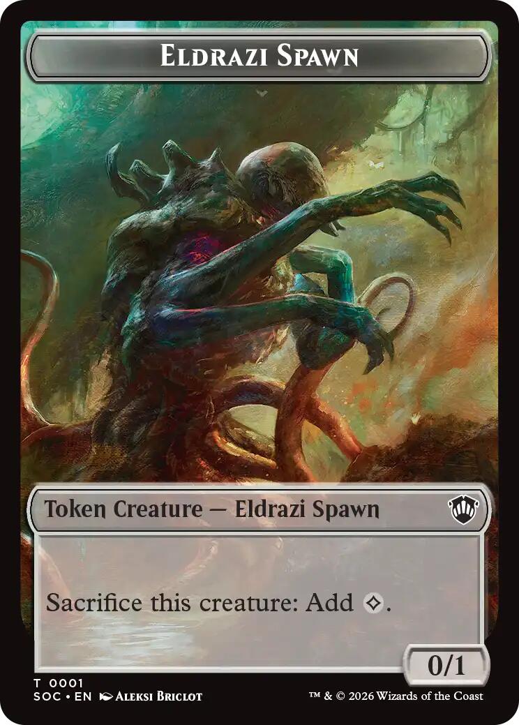 Eldrazi Spawn // Worm Double-Sided Token [Secrets of Strixhaven Commander Tokens] | Total Play
