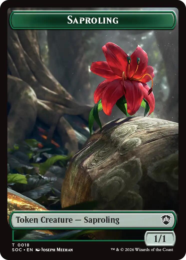 Saproling // Pest (0023) Double-Sided Token [Secrets of Strixhaven Commander Tokens] | Total Play