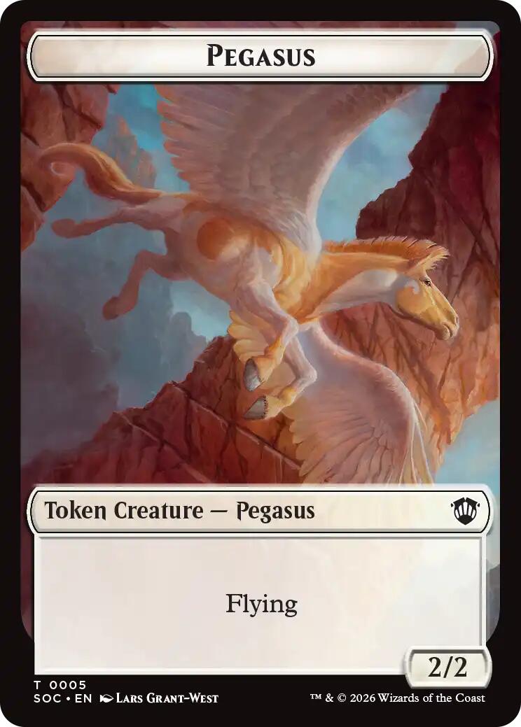 Pegasus // Inkling (0022) Double-Sided Token [Secrets of Strixhaven Commander Tokens] | Total Play