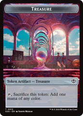 Primo, The Indivisble // Treasure Double-Sided Token [Secrets of Strixhaven Commander Tokens] | Total Play