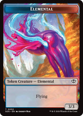 Dragon Illusion // Elemental (0002) Double-Sided Token [Secrets of Strixhaven Commander Tokens] | Total Play