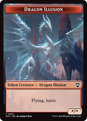 Dragon Illusion // Elemental (0002) Double-Sided Token [Secrets of Strixhaven Commander Tokens] | Total Play