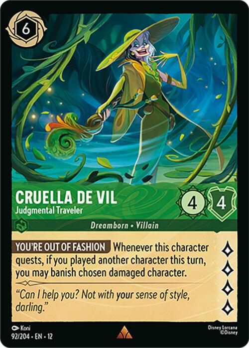 Cruella De Vil - Judgmental Traveler (92/204) [Wilds Unknown] | Total Play
