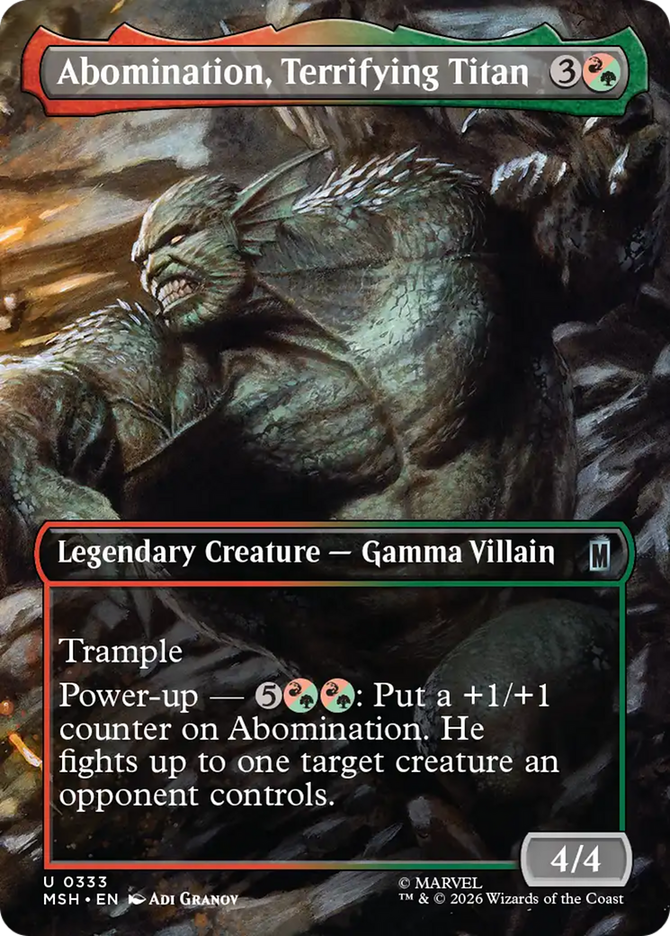 Abomination, Terrifying Titan (Borderless) [Marvel Super Heroes] | Total Play