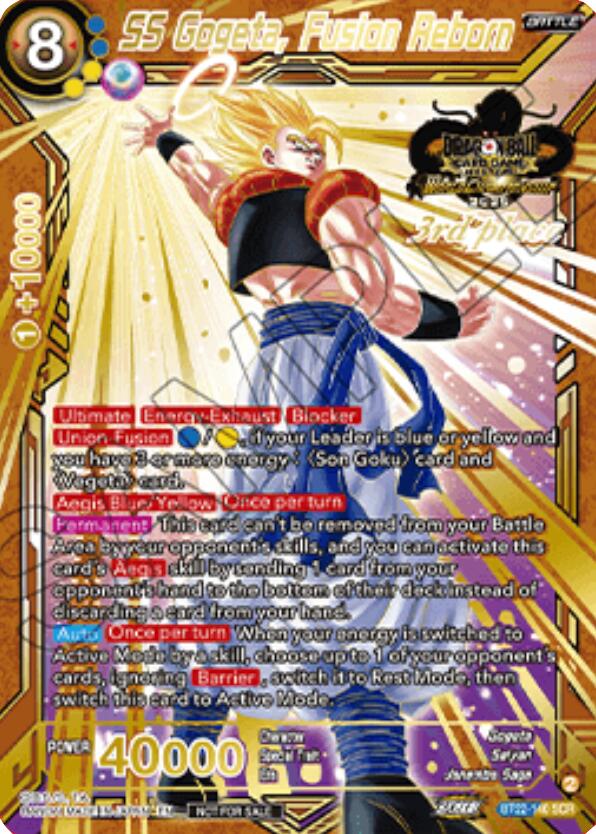 SS Gogeta, Fusion Reborn (2025 World Championship Stamp) (3rd Place) (BT22-140) [Tournament Promotion Cards] | Total Play