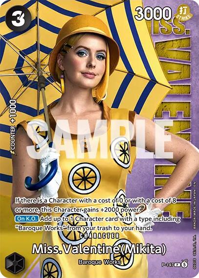 Miss.Valentine (Mikita) - P-147 (Premium Card Collection -Live Action Edition Vol.2 Baroque Works-) [One Piece Promotion Cards] | Total Play