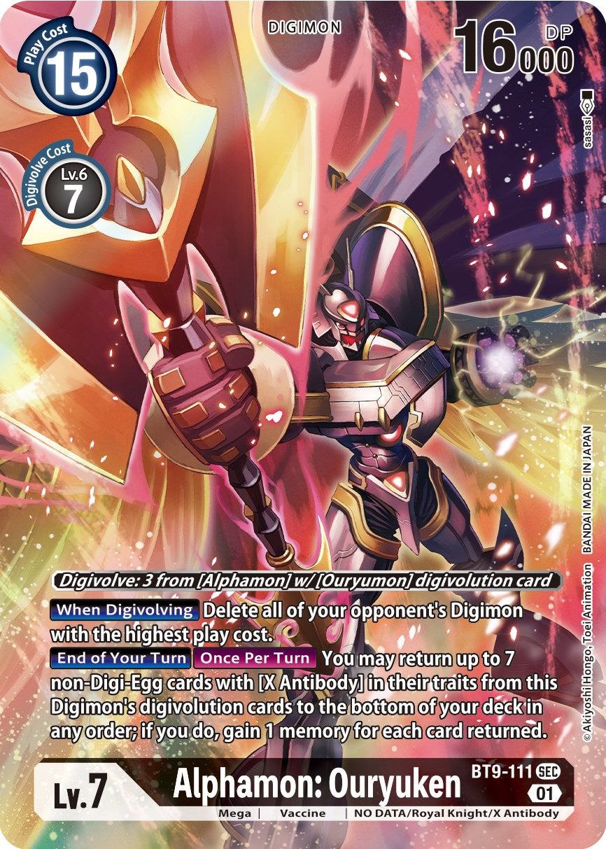 Alphamon: Ouryuken [BT9-111] (Alternate Art) [X Record] | Total Play