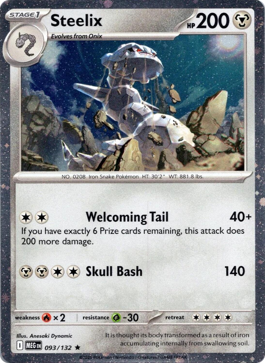 Steelix (093/132) (Cosmos Holo) [Mega Evolution: Base Set] | Total Play