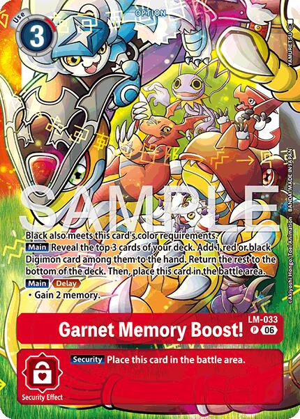Garnet Memory Boost! [LM-033] (Alternate Art) [Starter Deck: Beatbreak] | Total Play