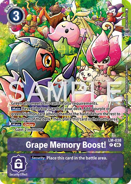 Grape Memory Boost! [LM-038] (Alternate Art) [Starter Deck: Beatbreak] | Total Play
