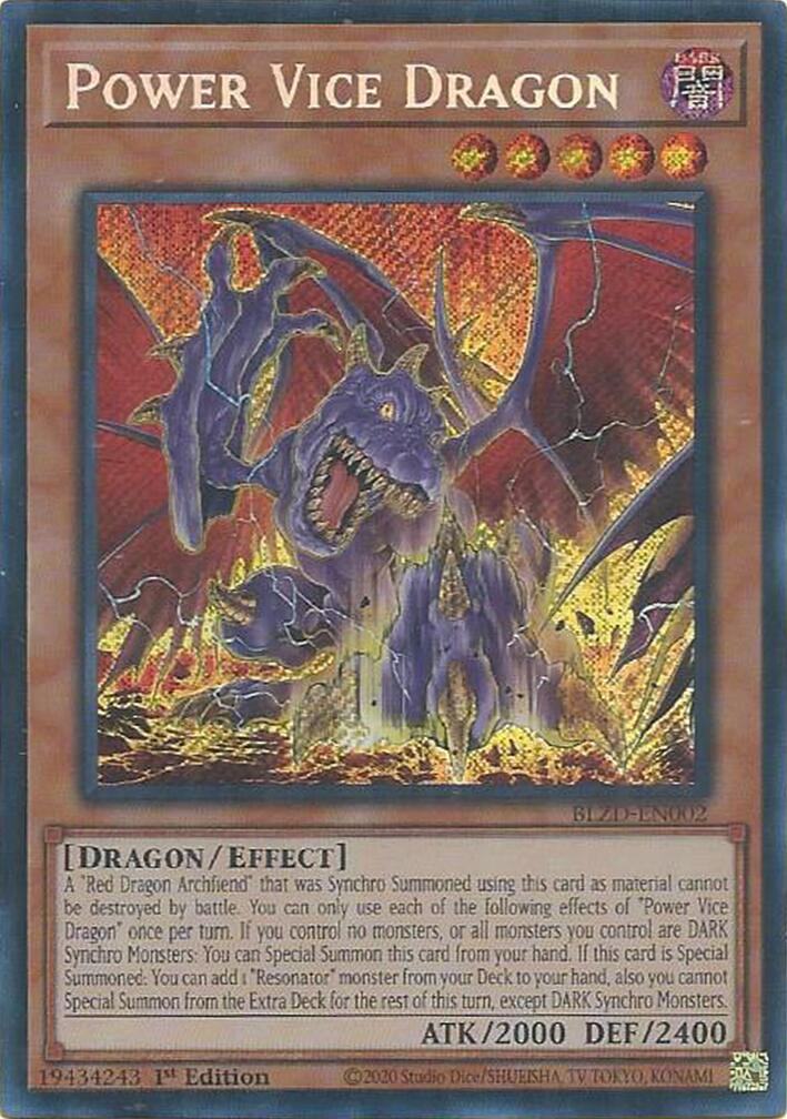 Power Vice Dragon [BLZD-EN002] Secret Rare | Total Play