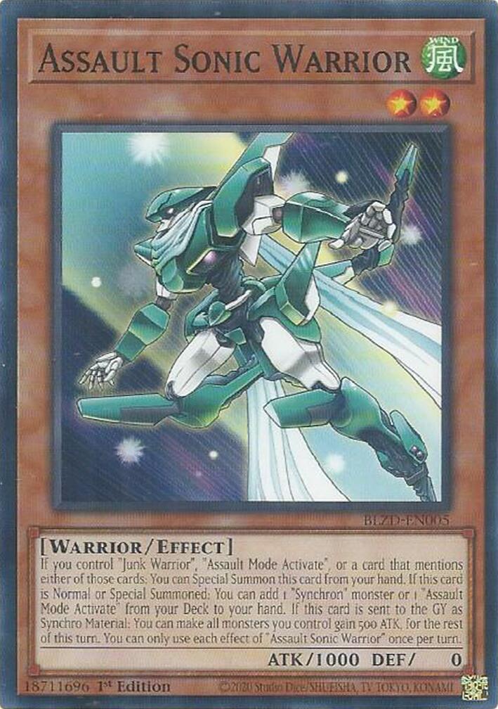 Assault Sonic Warrior [BLZD-EN005] Common | Total Play