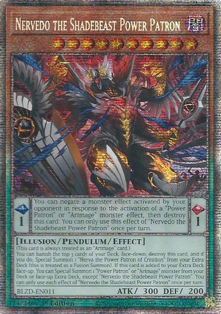 Nervedo the Shadebeast Power Patron (Starlight Rare) [BLZD-EN011] Starlight Rare | Total Play