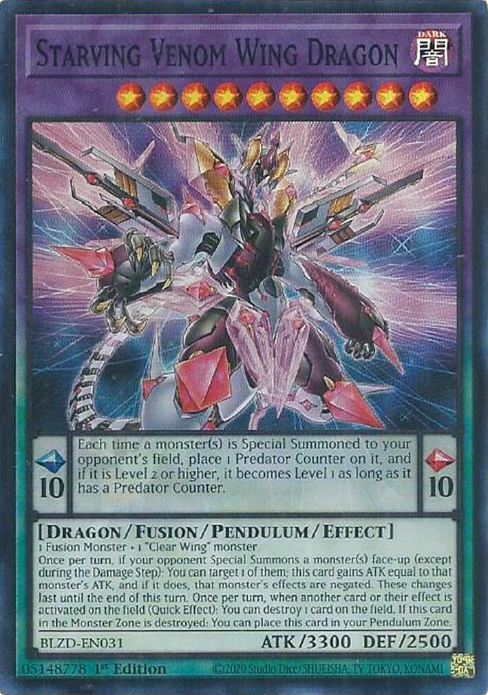 Starving Venom Wing Dragon [BLZD-EN031] Super Rare | Total Play