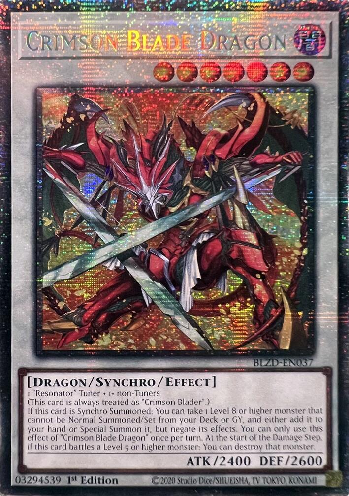 Crimson Blade Dragon (Starlight Rare) [BLZD-EN037] Starlight Rare | Total Play