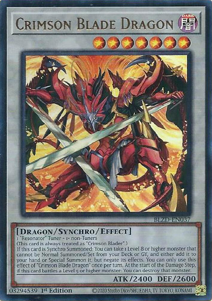 Crimson Blade Dragon [BLZD-EN037] Ultra Rare | Total Play