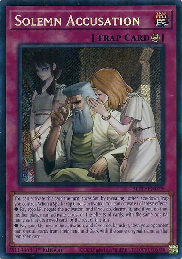 Solemn Accusation [BLZD-EN079] Secret Rare | Total Play