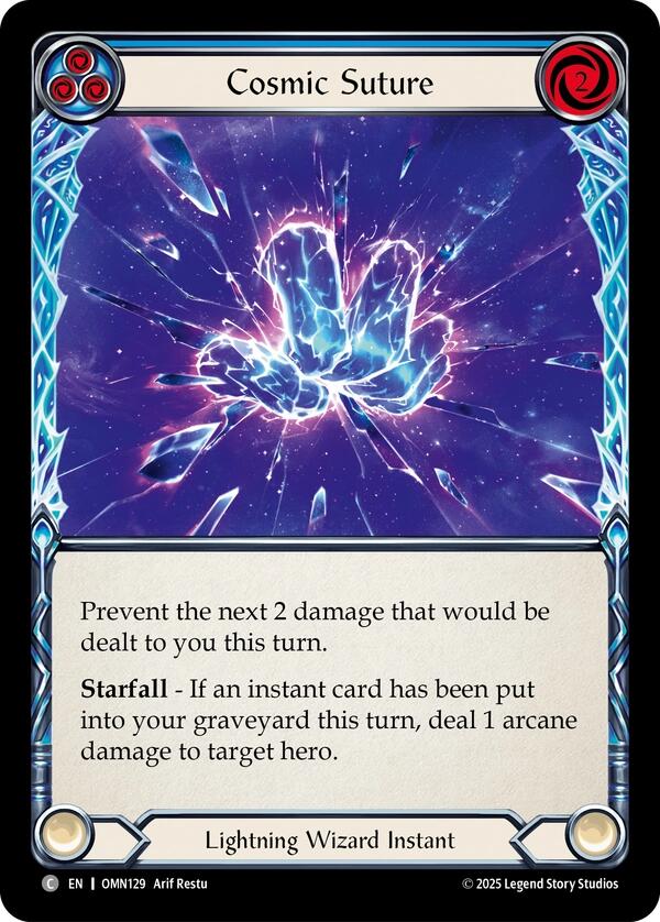 Cosmic Suture (Blue) [OMN129] (Omens of the Third Age)  Rainbow Foil | Total Play