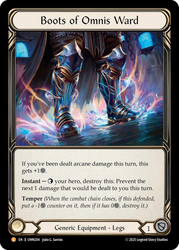 Boots of Omnis Ward [OMN204] (Omens of the Third Age)  Rainbow Foil | Total Play