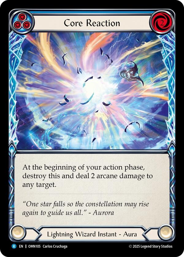 Core Reaction (Blue) [OMN105] (Omens of the Third Age)  Rainbow Foil | Total Play