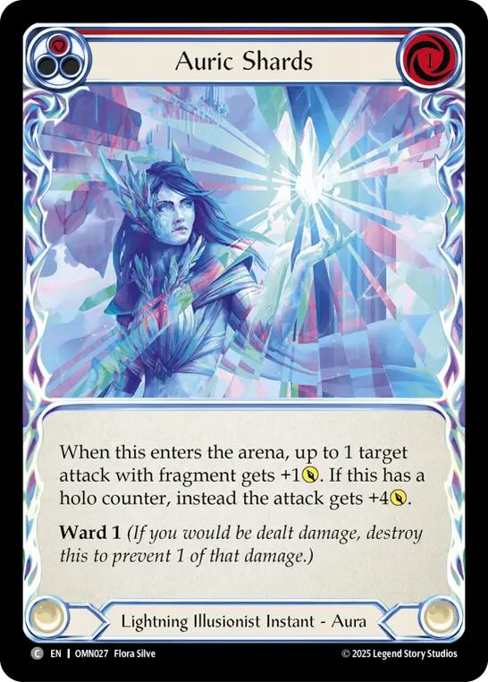 Auric Shards (Red) [OMN027] (Omens of the Third Age)  Rainbow Foil | Total Play